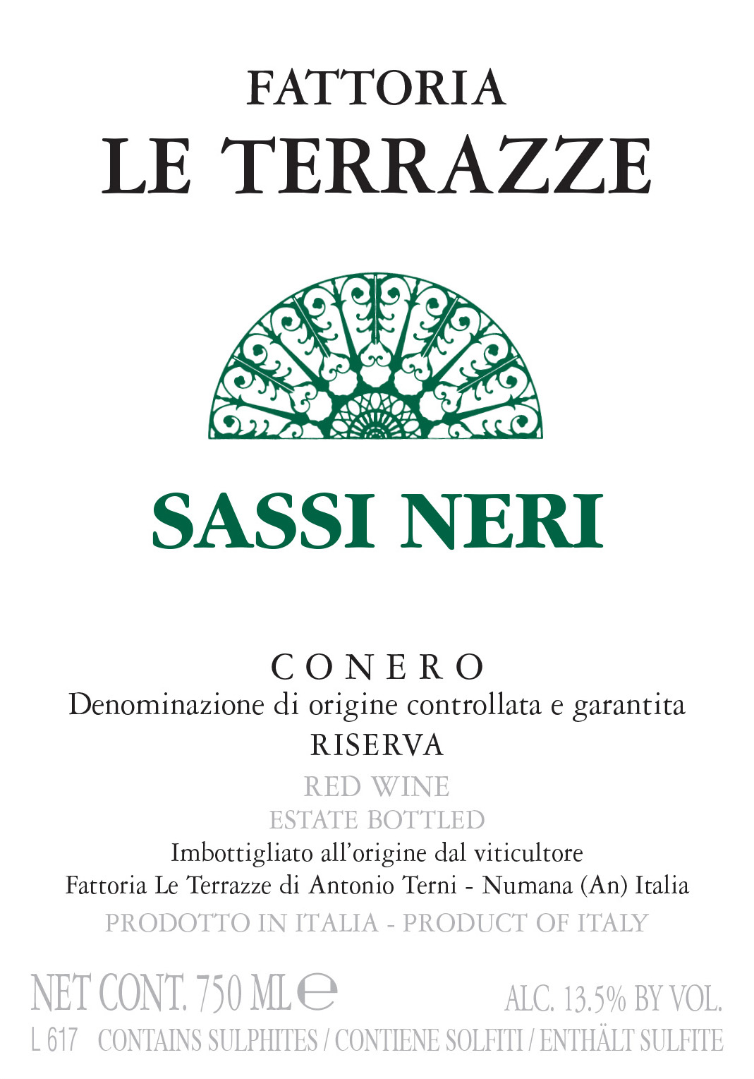 Rosso Conero Riserva Sassi Neri Le Terrazze Skurnik Wines Spirits