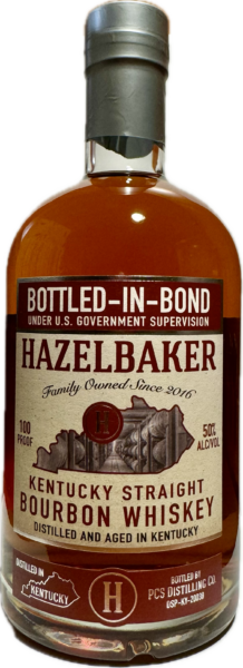 Bourbon Whiskey Hazelbaker Bottled in Bond NULU Whiskey STRAPPED