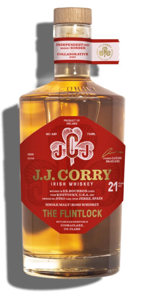 Single Malt Irish Whiskey The Flintlock Batch 5  21 Years Old JJ Corry