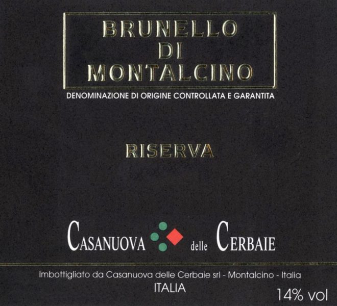 Brunello di Montalcino Riserva Casanuova delle Cerbaie