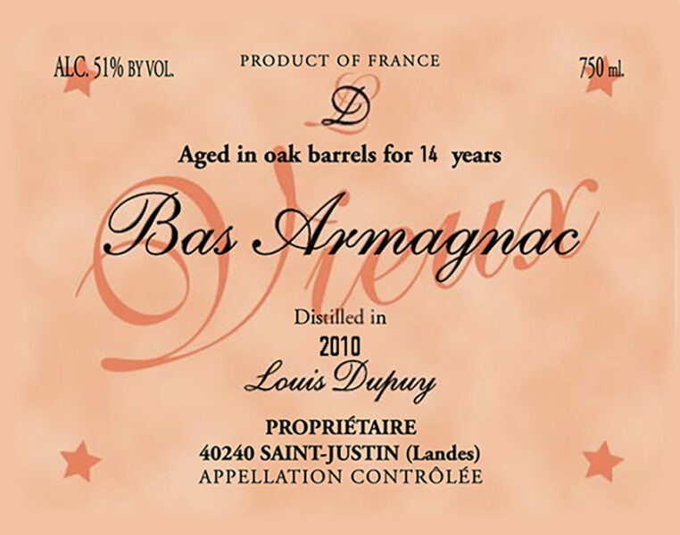 Vintage Armagnac 2010  Barrel 65 Domaine Louis Dupuy