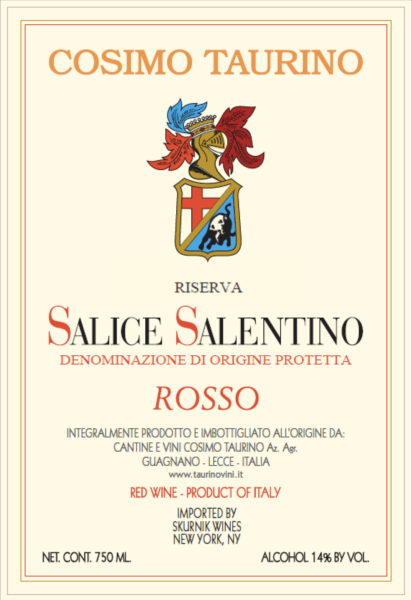 Salice Salentino Riserva Cosimo Taurino