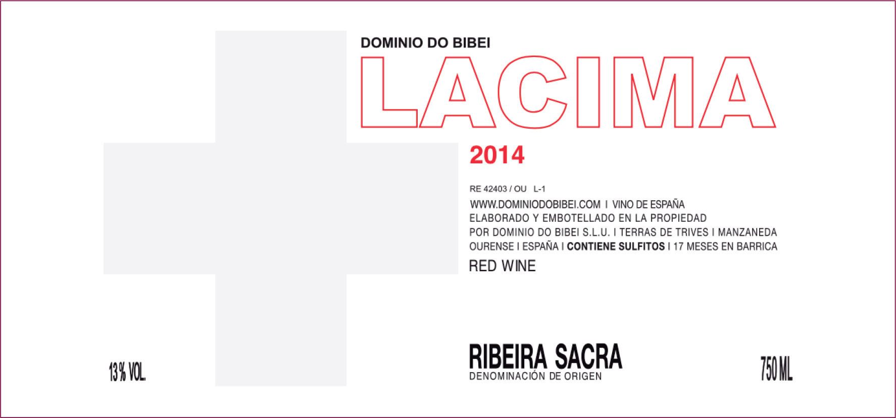 Ribeira Sacra Tinto, 'Lacima', Dominio do Bibei - Skurnik Wines