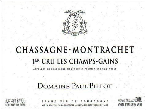 ChassagneMontrachet 1er Les Champs Gains Domaine Paul Pillot