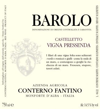 Barolo Castelletto 'Vigna Pressenda'