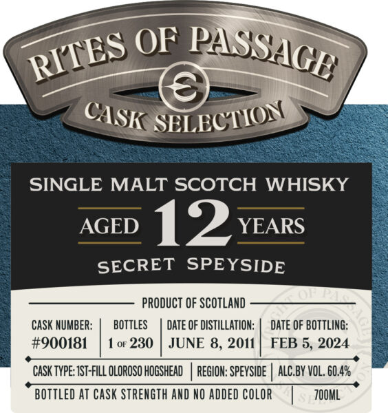 Single Malt Scotch Whisky Secret Speyside 12 Year Rites of Passage