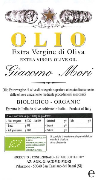 Extra Virgin Olive Oil Giacomo Mori