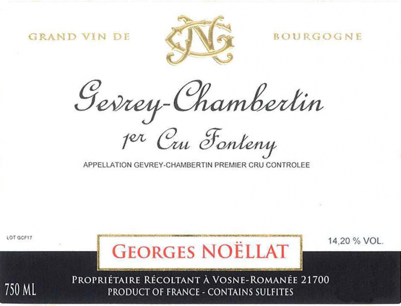 GevreyChambertin 1er Les Fonteny Georges Noellat