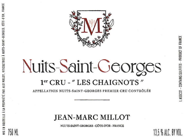 Nuits St Georges 1er Aux Chaignots JeanMarc Millot