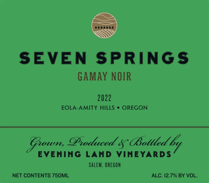 Gamay Noir Seven Springs Evening Land