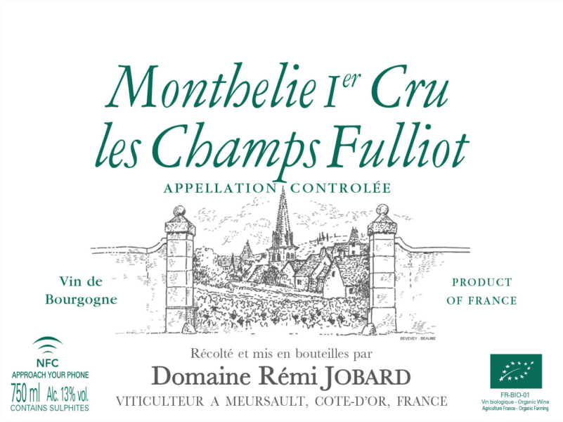 Monthelie Blanc 1er Les Champs Fulliots Domaine Remi Jobard Wood Case