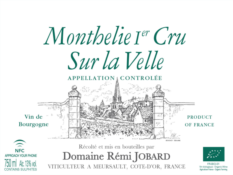 Monthelie Blanc 1er Sur la Velle Domaine Remi Jobard Wood Case