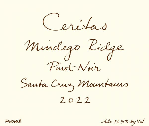 Pinot Noir Mindego Ridge Vyd Ceritas