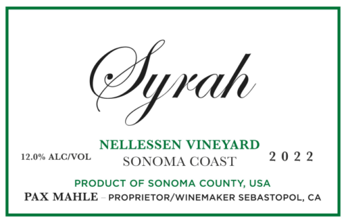 Syrah 'Nellesen Vyd', Pax