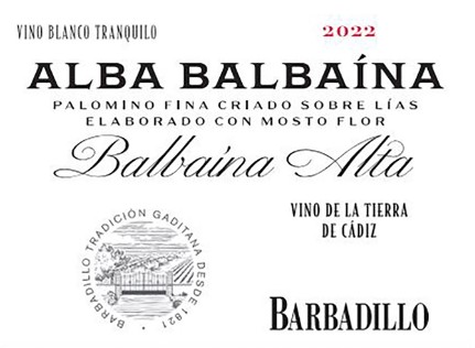 Vino de la Tierra de Cádiz Palomino 'Alba Balbaína'